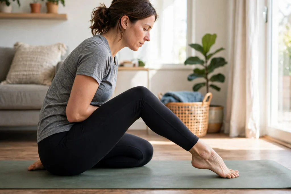 Arch lift exercise for flat feet